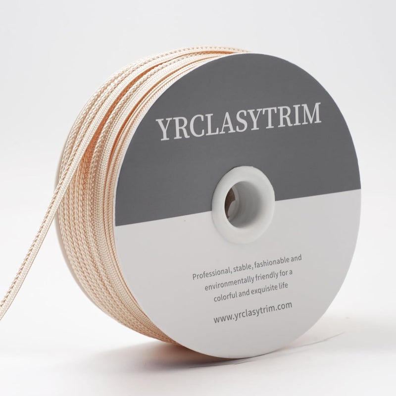 YRCLASYTRIM 0.35inch,(55Yards) Sewing Piping Trim,Shining Polyesterter Cord Trim,for Sewing Clothing,Hometextile, Decoration DIY Crafts Edge Piping Embellishments,30Colour (Rutabaga) - Image 3